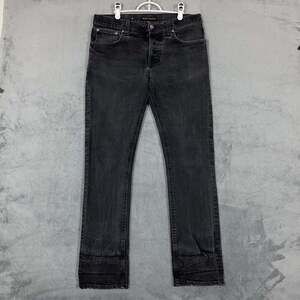 Nudie Jeans Co Jeans Mens 36x34 (34x31) Black Grim Tim Slim Fit Stretch Italy